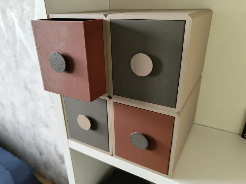Easy modular drawer (outer size: 100x90x150 mm)