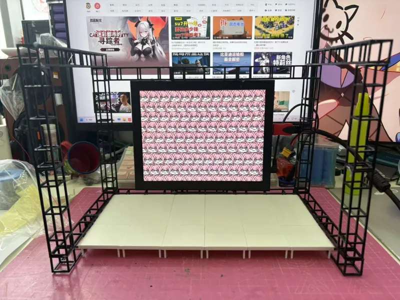 舞台风格手办展示台（无须支撑）