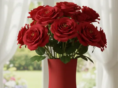 Red Vase