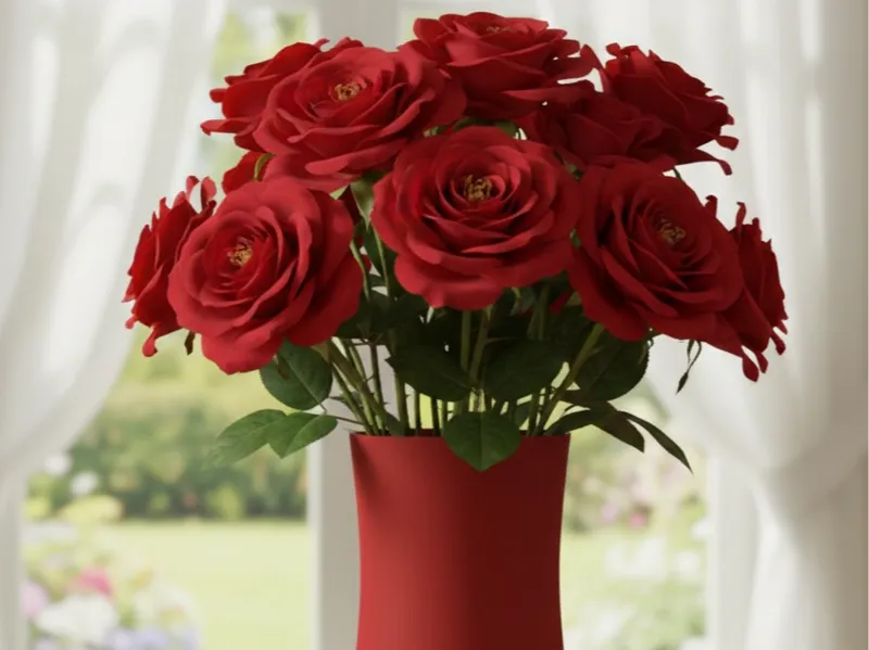 Red Vase