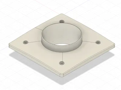 Wall plate - 3/4" Pipe to 107 mm