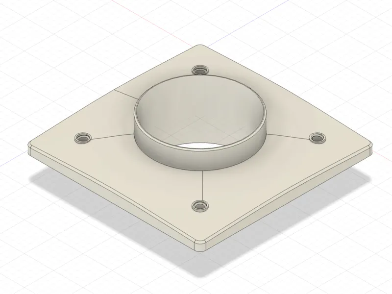 Wall plate - 3/4" Pipe to 107 mm