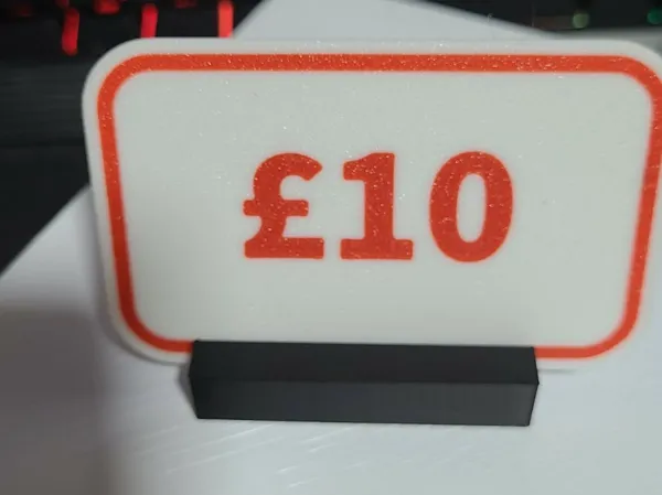 Support simple pour étiquette de prix ou pancarte