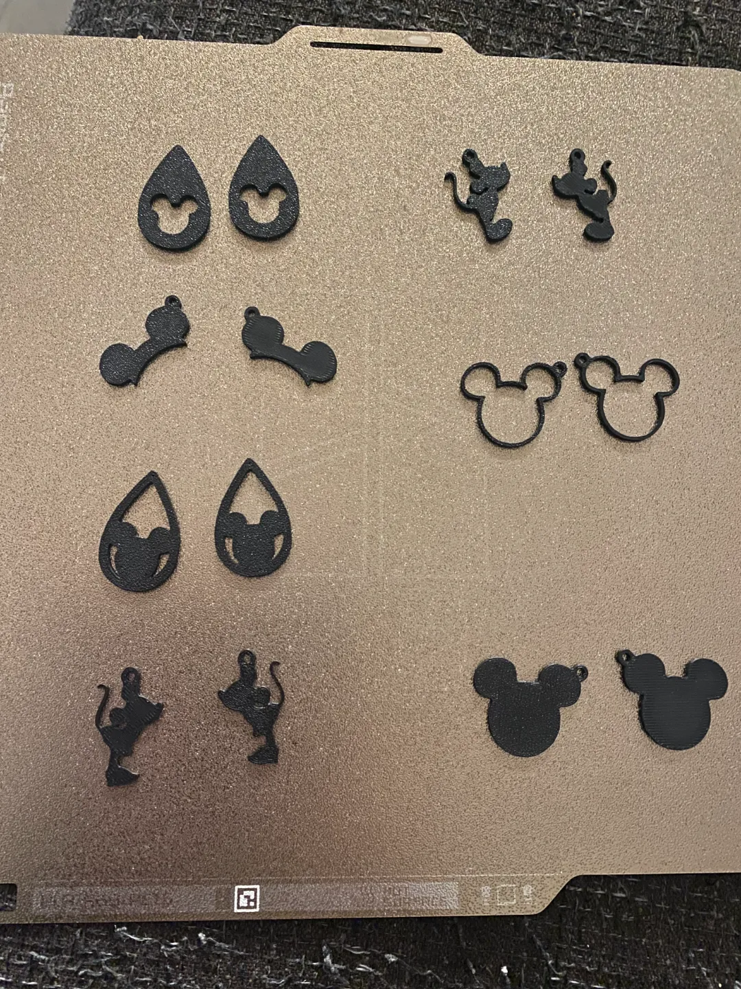 minnie and mickey mouse earrings view 2