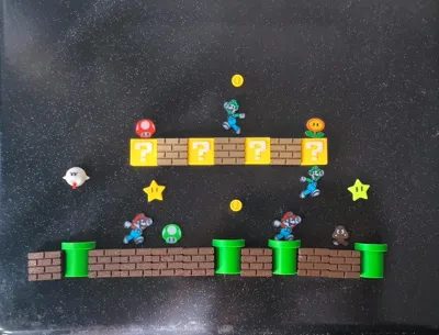 Super Mario Fridge Magnet Sticker Home Refrigerator Decoration Creative 3d Stereo Mario Decorative Figure Birthday Gift Fridge Stickers I.660860616