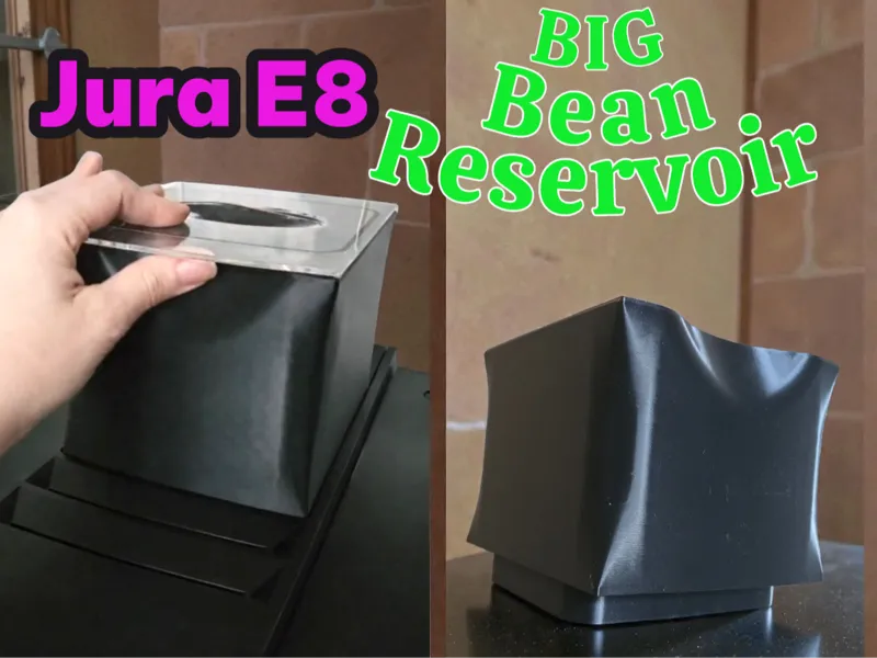 Big bean reservoir for Jura E8, Extended version.