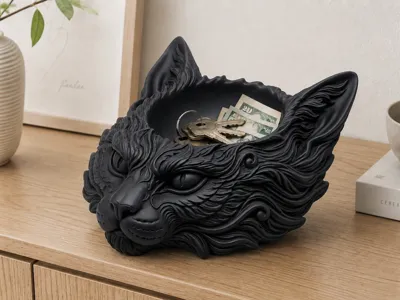 Cat Head Hallway Key Organizer
