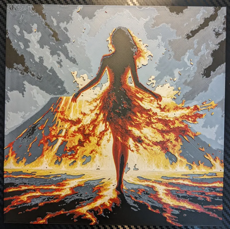 A Dress of Flames - HueForge print