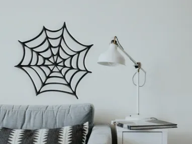 2D wall art spider web