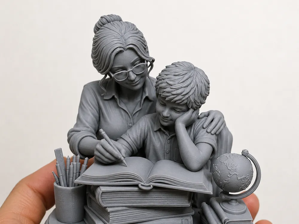 Modelo para impresión 3D: Teacher's Day. Referencia del modelo original.