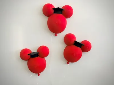 Mickey Graduation Balloon Magnets