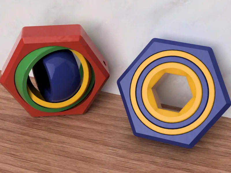 Hex-Gyroid Fidget Toy