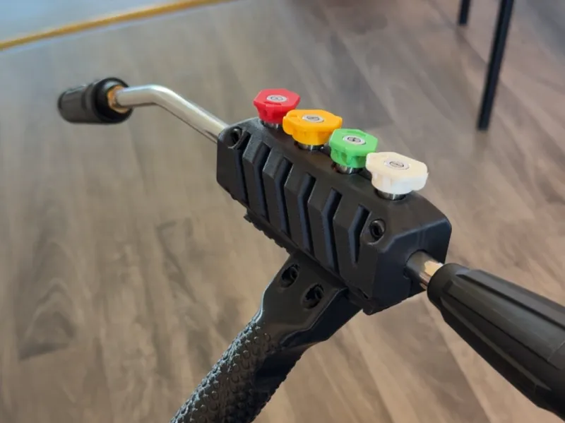 Preassure washer handle nozzle mount