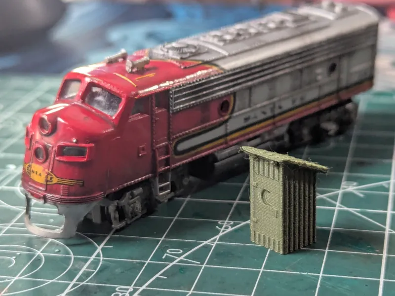 N/HO/O Scale Layout Model | Outhouse Shack