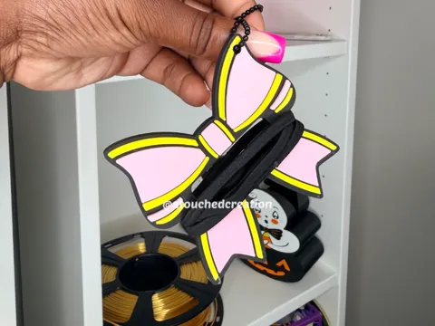 Llavero: Bow Ponytail Holder Keychain — referencia de MakerWorld