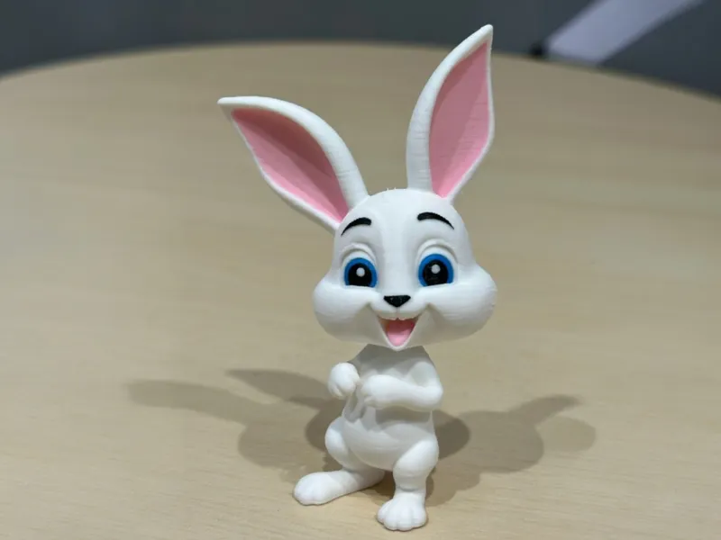 Cute Easter Bunny Figurine - Adorable Cartoon