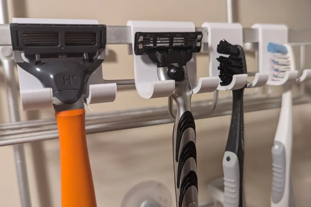 Toothbrush & razor holders Improved razor holder Remixed by Mikehell