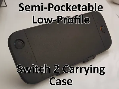 Semi-Pocketable Low-Profile Switch 2 Carrying Case