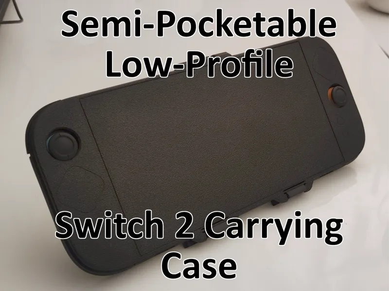 Semi-Pocketable Low-Profile Switch 2 Carrying Case