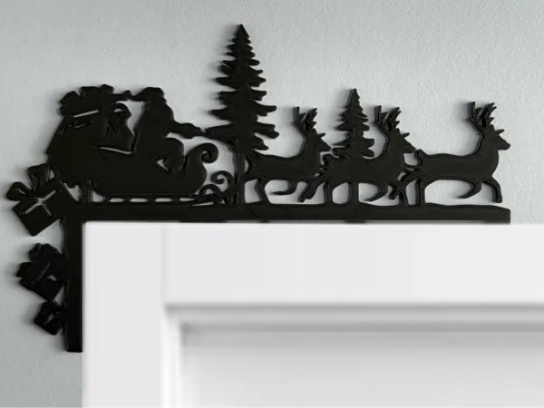 Décoration murale d'angle Père Noël