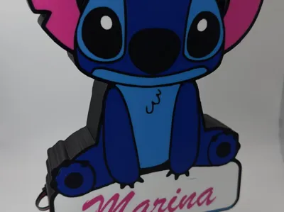 Stitch Lamp with editable name on slicer