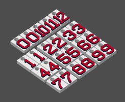 Miniatura 23 do modelo 3D MLB Number Plates