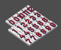 Miniatura 12 do modelo 3D MLB Number Plates