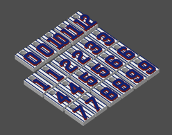 Miniatura 8 do modelo 3D MLB Number Plates
