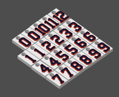Miniatura 2 do modelo 3D MLB Number Plates