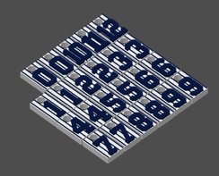 Miniatura 30 do modelo 3D MLB Number Plates