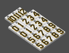 Miniatura 20 do modelo 3D MLB Number Plates