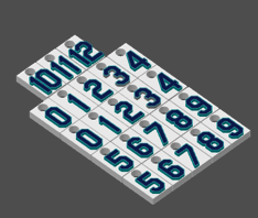 Miniatura 13 do modelo 3D MLB Number Plates