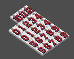 Miniatura 16 do modelo 3D MLB Number Plates
