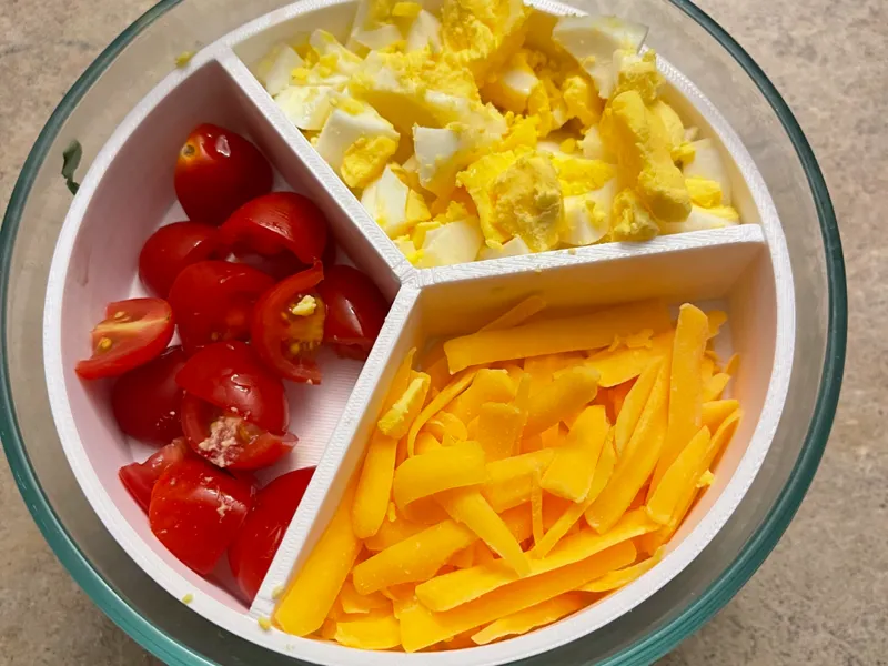 quart pyrex bowl salad separator