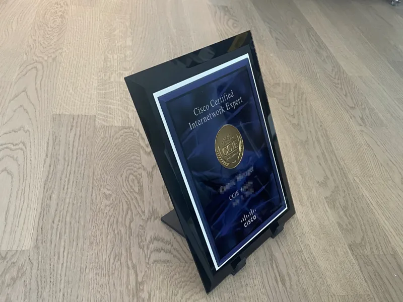 Cisco CCIE Plaque Holder / Displaystand