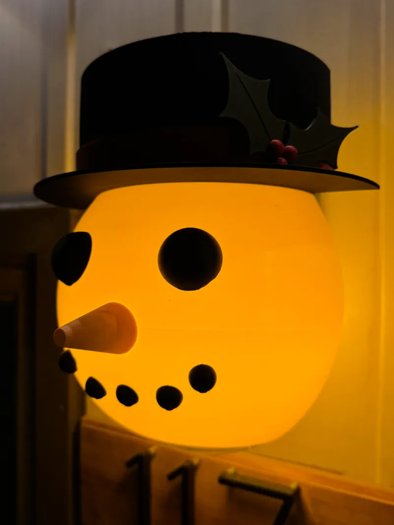Snowman Porch Light Cover