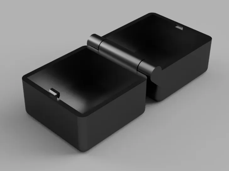 Caja con bisagras
