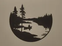 Art mural paysage de lac — photo 2