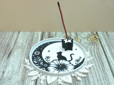 Cat Themed Incense Holder Plate