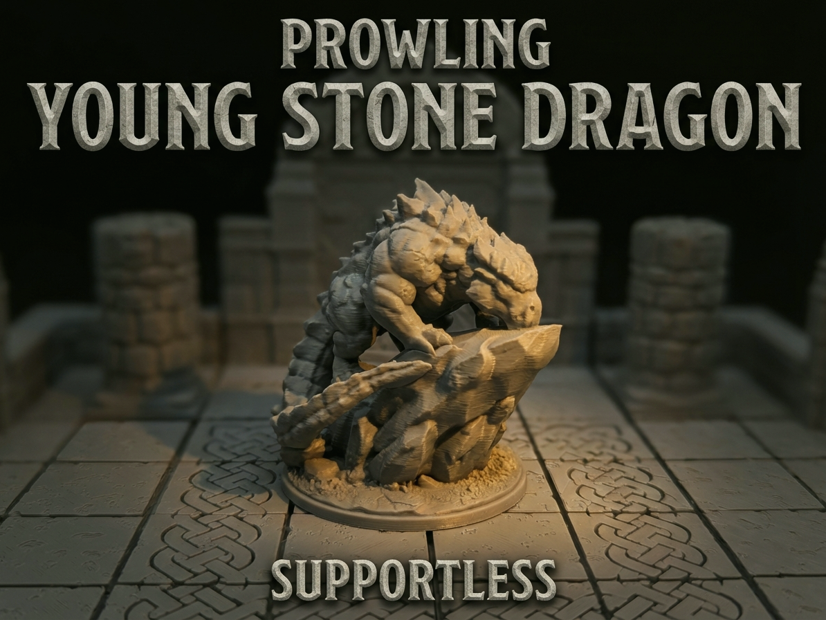 Prowling Young Stone Dragon (supportless)