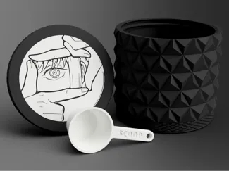 Protein Powder Container + Scoop