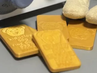 FABLER BJORN Teddy Bear Gold Bar
