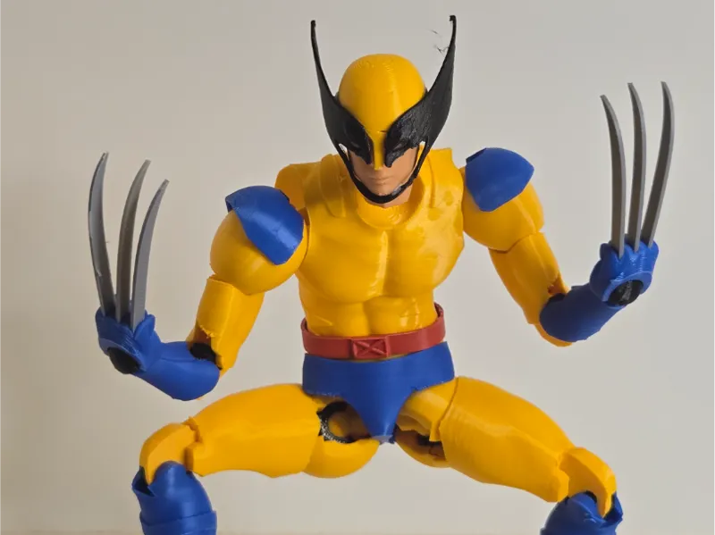 Articulated Wolverine action figure with TPU joint