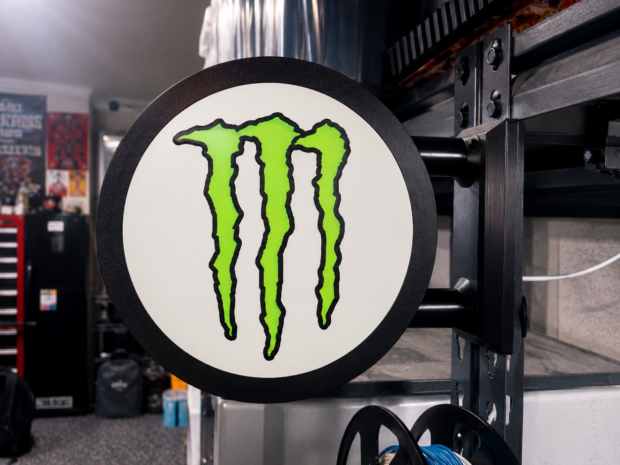 Monster Energy lightbox sign system