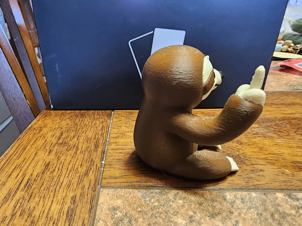 double middle finger sloth - Free 3D Print Model - MakerWorld