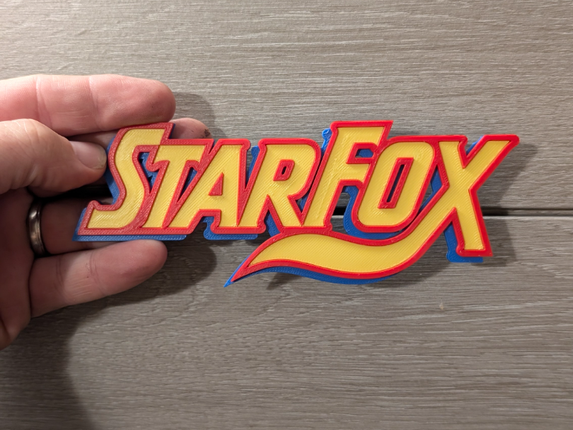 StarFox logo sign plaque 2-sizes