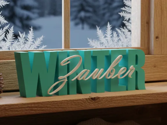 Winter Magic Lettering Winter Magic lettering - Free 3D Print Model - MakerWorld