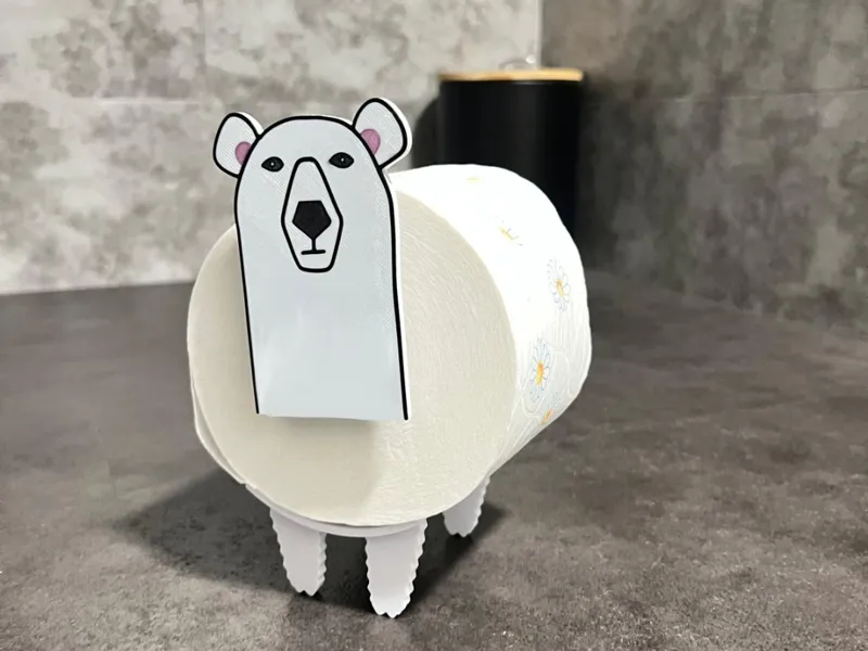 Polar Bear Toilet Paper Holder – Decoration