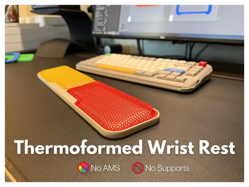 Thermoformed Keyboard Wrist Rest