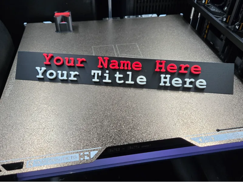 Customizable Desktop Name Placard